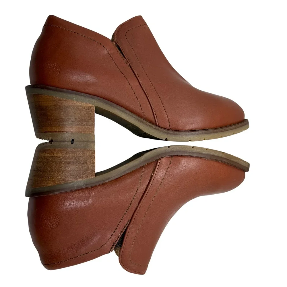Xena Workwear Gravity Safety Ankle Boot Shoe Cognac Tan Brown size 8